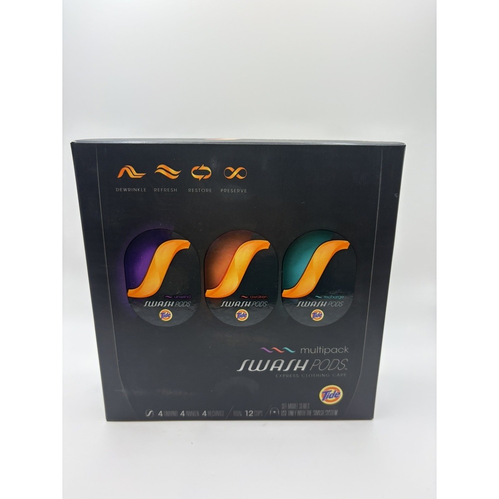 Tide Swash Pods Mulitipack NIB Clothing care Factory Sealedbox 12 Pods